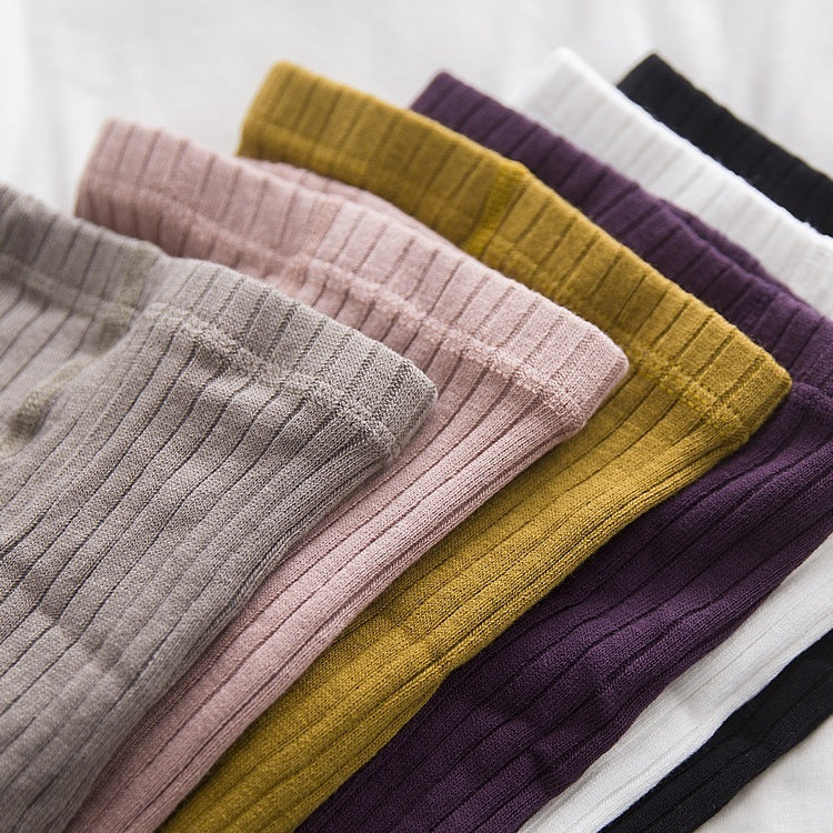 Double Needle Candy Color Baby Leggings