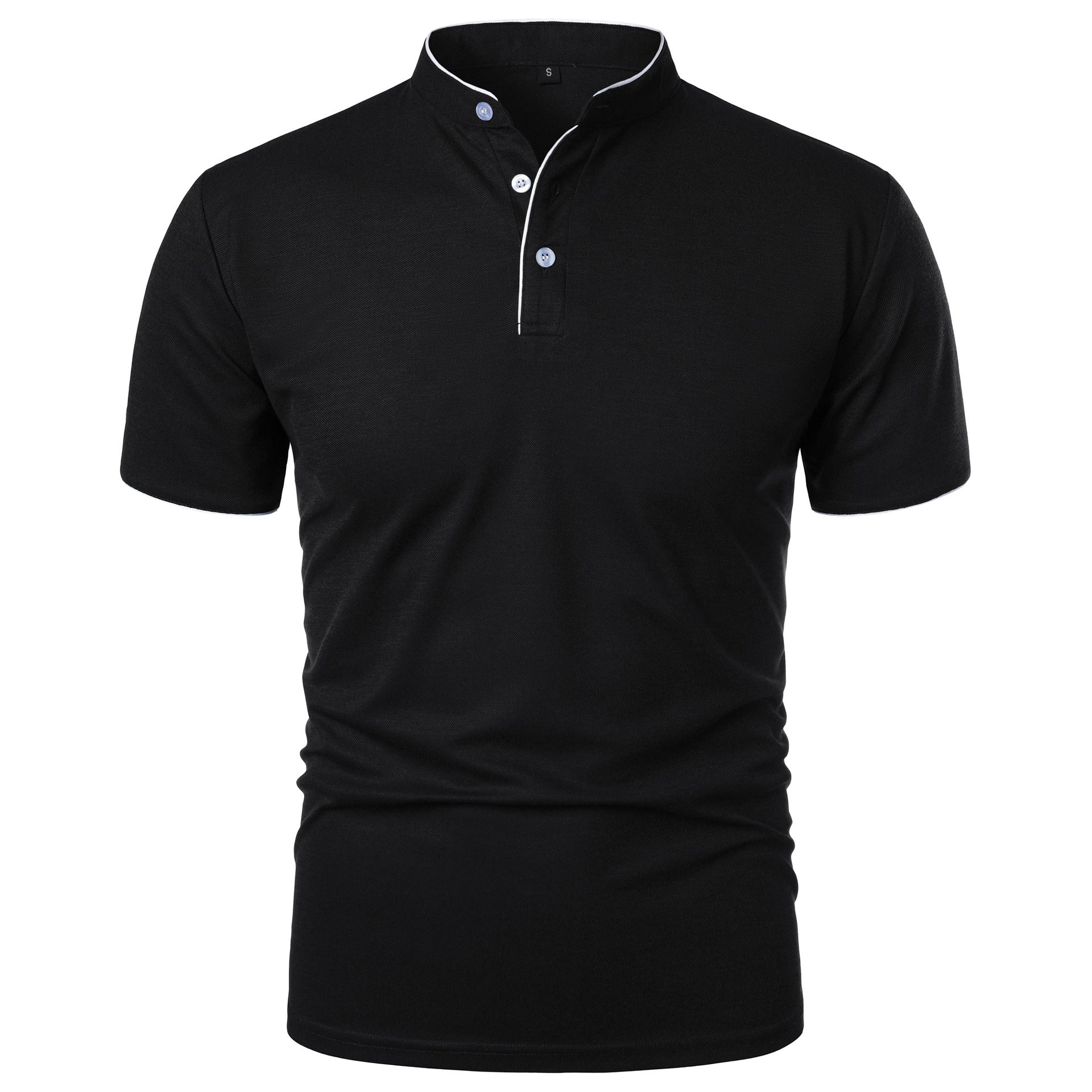 Men's Summer Solid Color Top Popular Short Sleeve Slim Fit European And American Short Sleeve