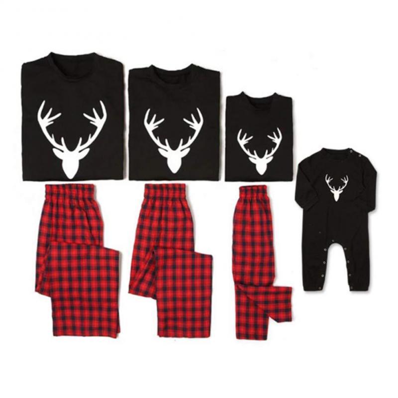 Fashion Simple Print Christmas Parent-child Suit