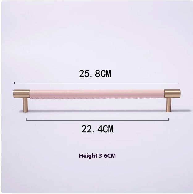 Brass Cowhide Furniture Cabinet Extended Door Handle