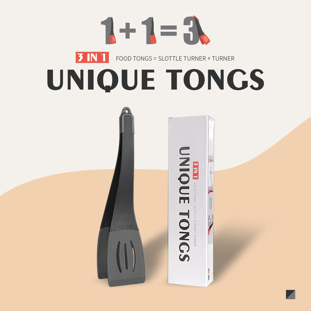 3-in-1 Silicone Frying Spatula Clip – Multi-Function Turner for Steak, Pancakes & More