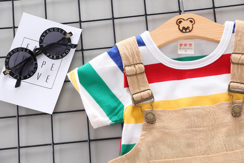Rainbow Bib Pants for Girls – Cute Baby Kids Overalls Outfit
