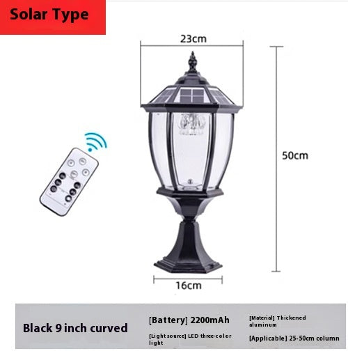 Solar Pillar Lamp Outdoor Waterproof