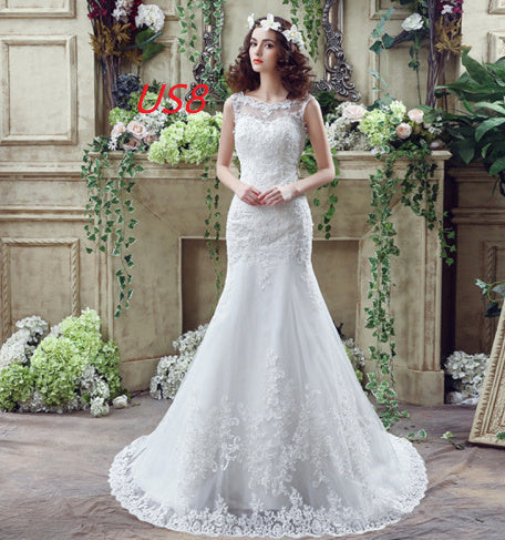 Sexy Lace Mermaid Trailing Wedding Dress for Brides