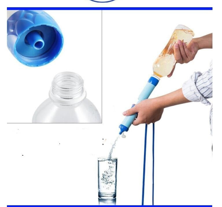 Ultrafiltration Portable Water Purification Straw – Outdoor Pressurized Filter with Replaceable Membrane for Camping & Survival