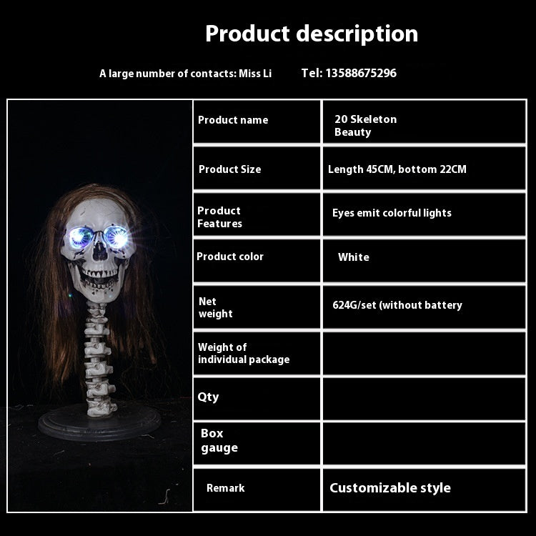 Halloween Props Bar Haunted House Decoration Skull Tomb