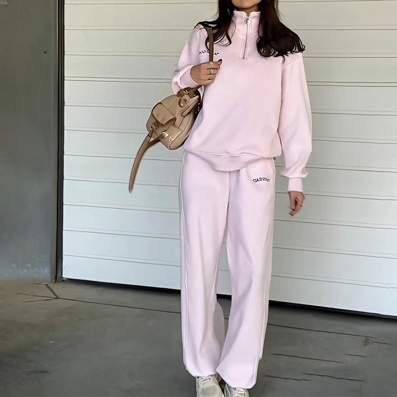 Unisex Regular Fit Solid Color Sports Tracksuit Polyester