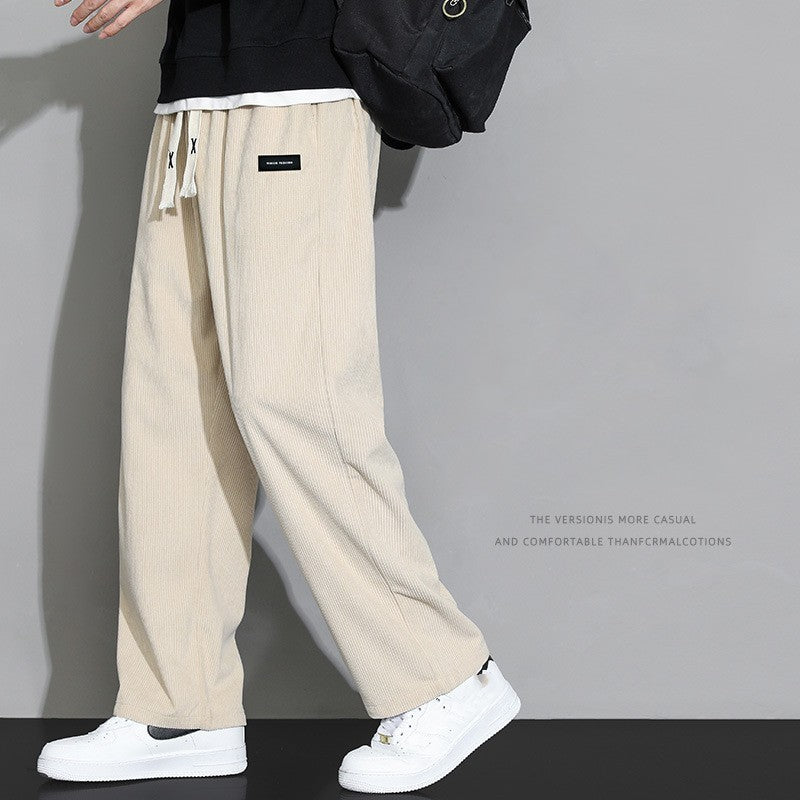 Men’s Loose Wide-Leg Straight Casual Pants