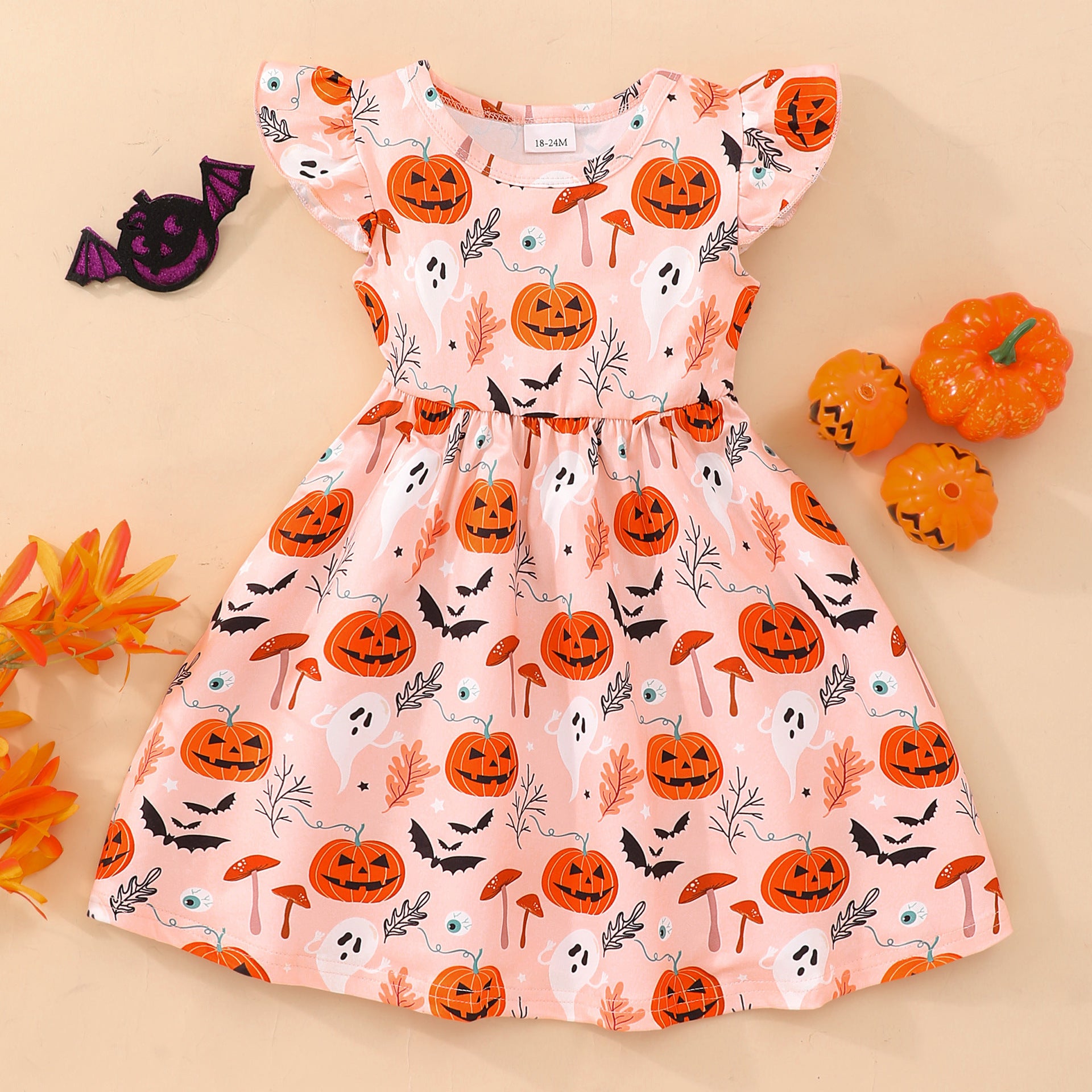 Girls' Summer Fashion Personalized Printing Dress