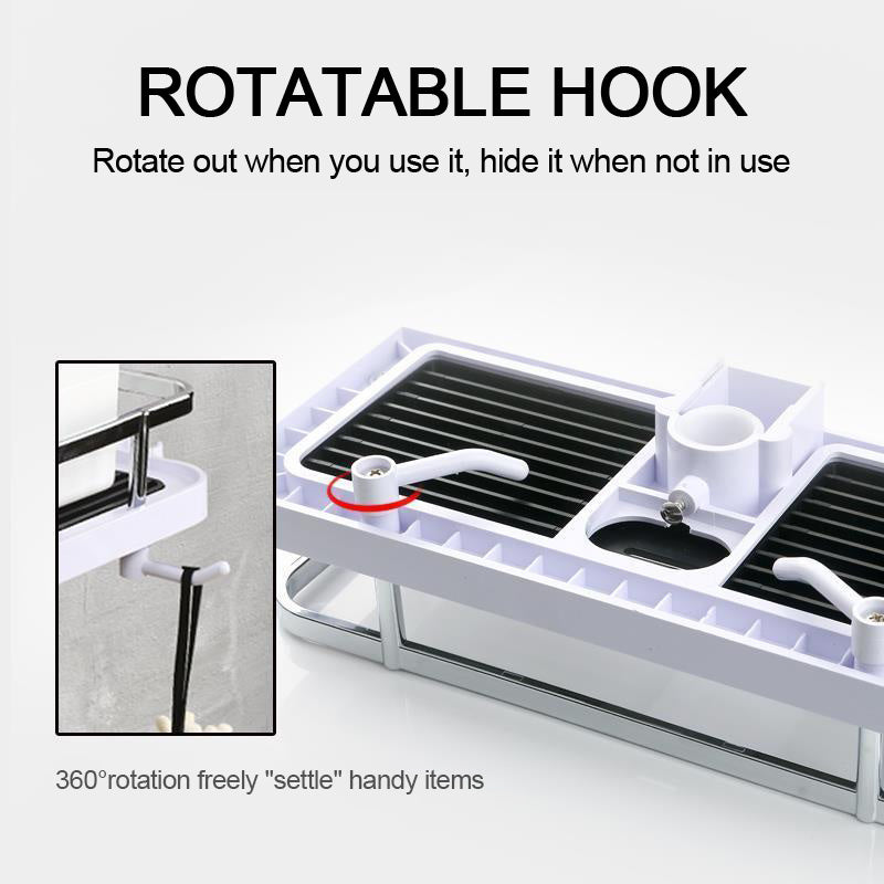 Adjustable Shower Rod Bracket – Wall-Mount Rack Holder for Bathroom