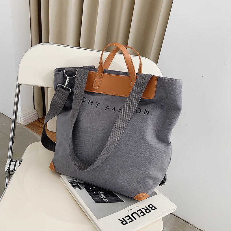 Canvas Shoulder Bag for Women – Large Capacity Fashion Messenger Crossbody Tote