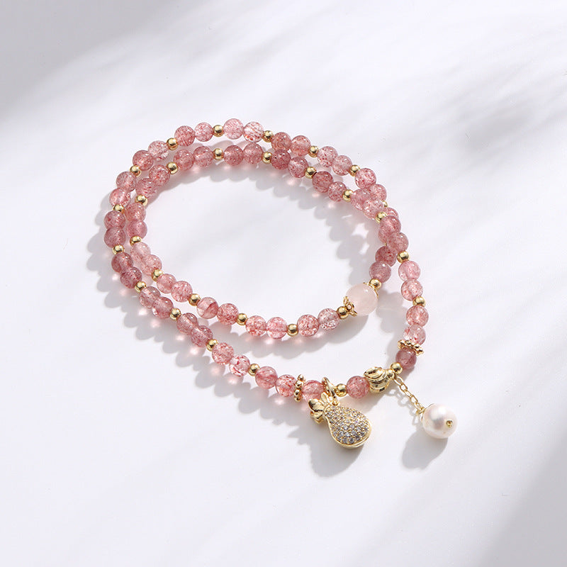 Strawberry Quartz Bracelet Money Drawing And Luck Changing