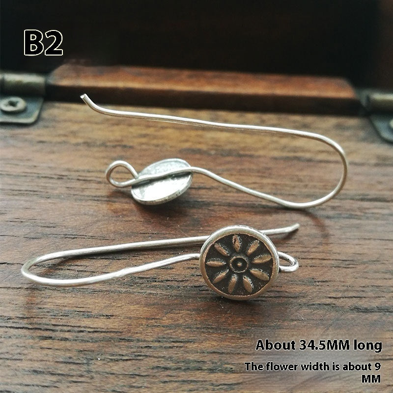 Homemade Sterling Silver Earrings Eardrop Silver Accessories Silver Ear Hook