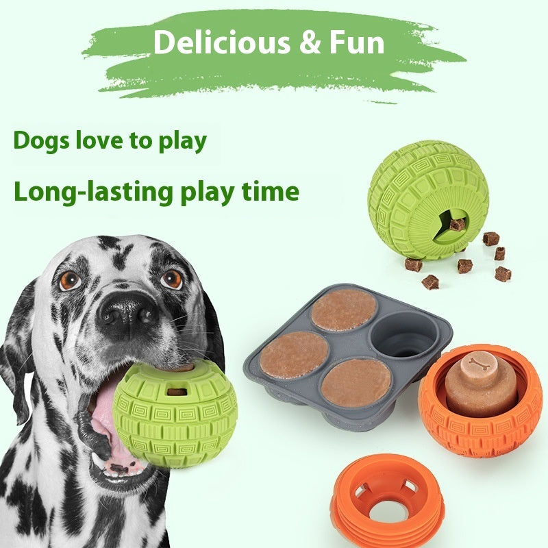 Natural Rubber Food Dropping Ball Toy – Interactive Pet Toy