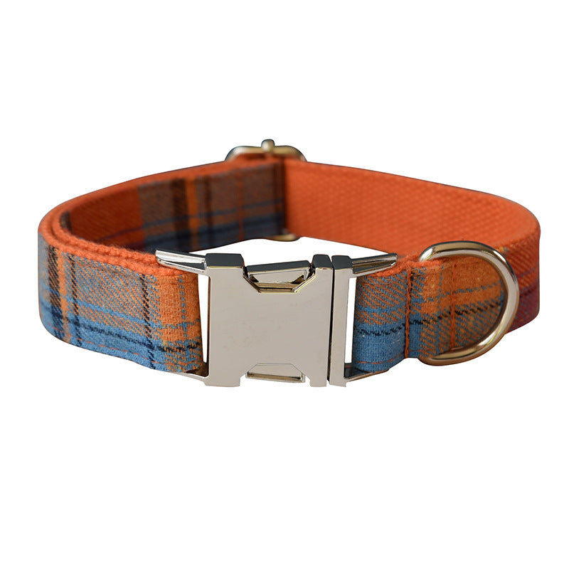 Orange Bottom Velvet Dog Collar Rope Pet Supplies