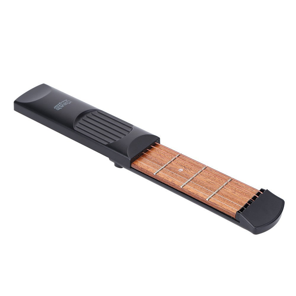 Pocket Guitar Portable for Acoustic Guitar Practice Tool Gadget Chord Trainer 6 String 4 Fret Model for Beginner Finger training