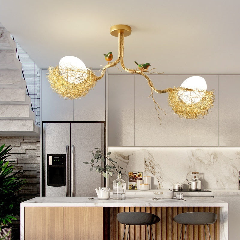 Wind Bird's Nest Chandelier Personalized Bar Lighting