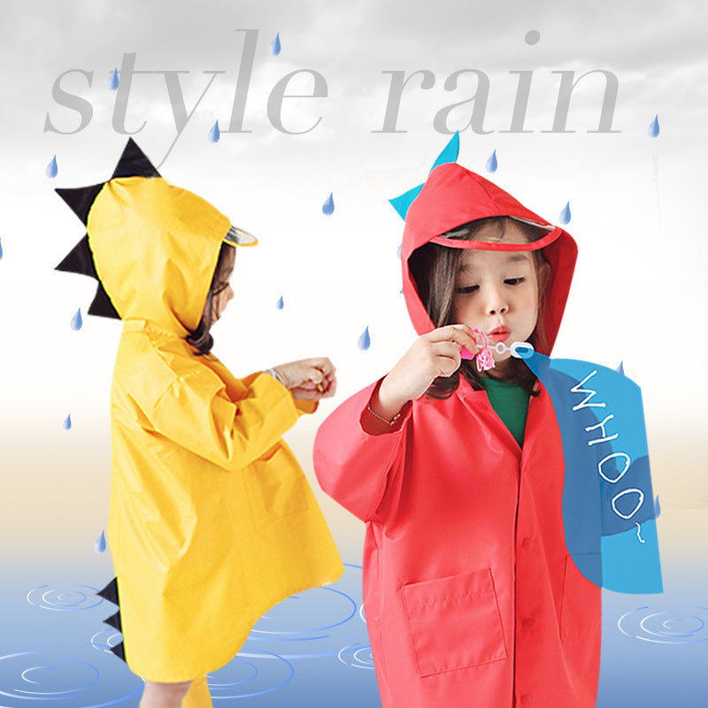 Kids Dinosaur Raincoat Waterproof Regular Fit Jacket