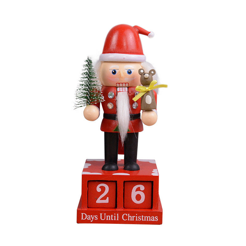 Christmas Creative Wooden Walnut Countdown Calendar