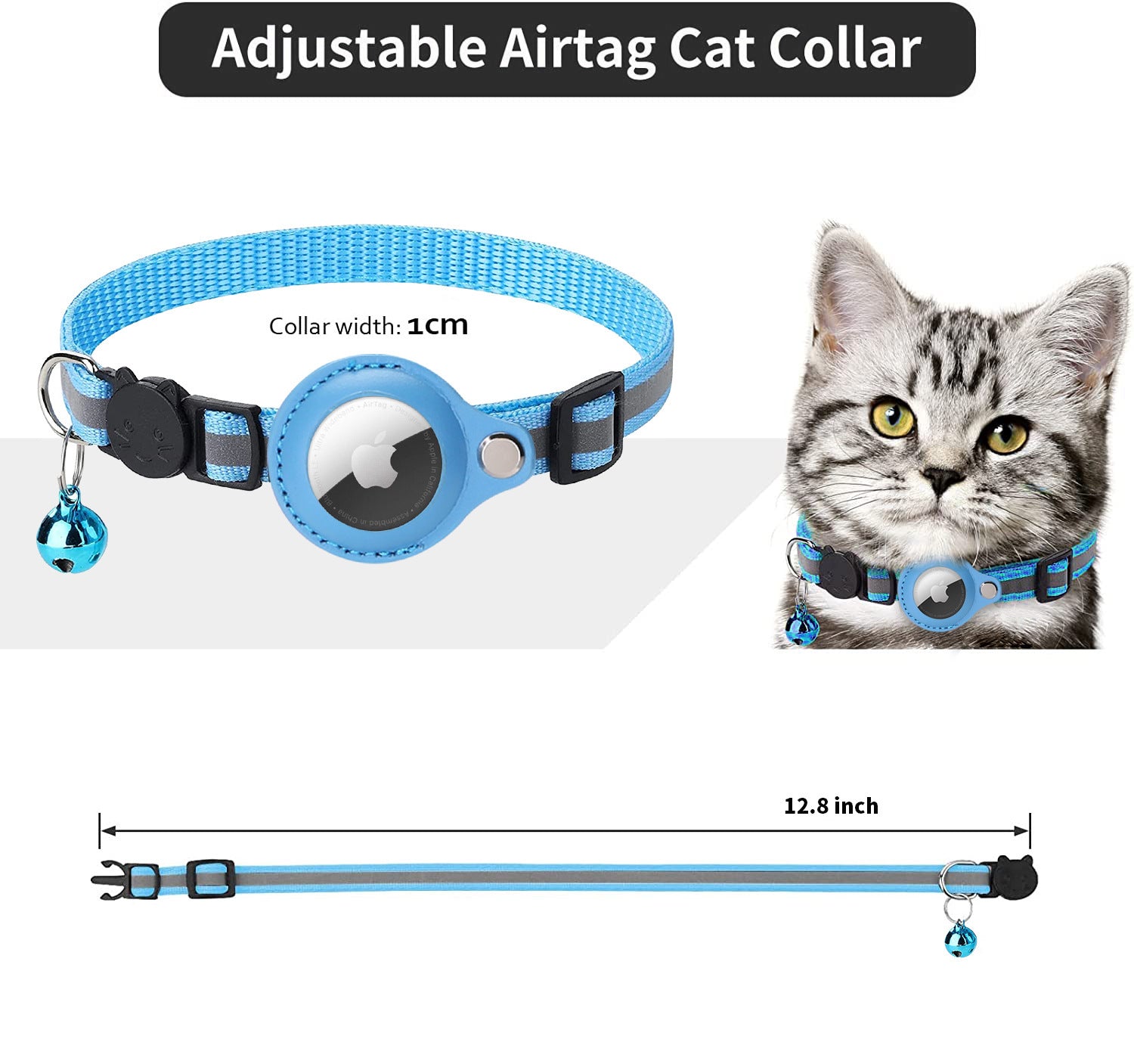 New Cat Positioning Collar Reflective Bell