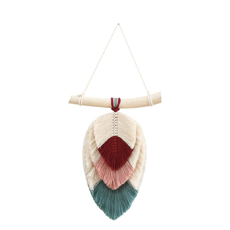 Home Nordic Room Ornament Leaves Hand-woven