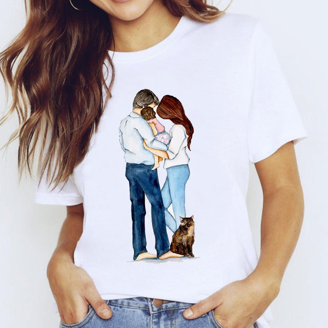 Mother And Daughter Parent-child Wear Summer Short Sleeves