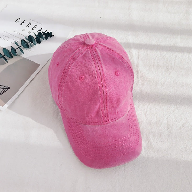 Hat men outdoor retro cap ladies washed cotton denim soft top baseball cap