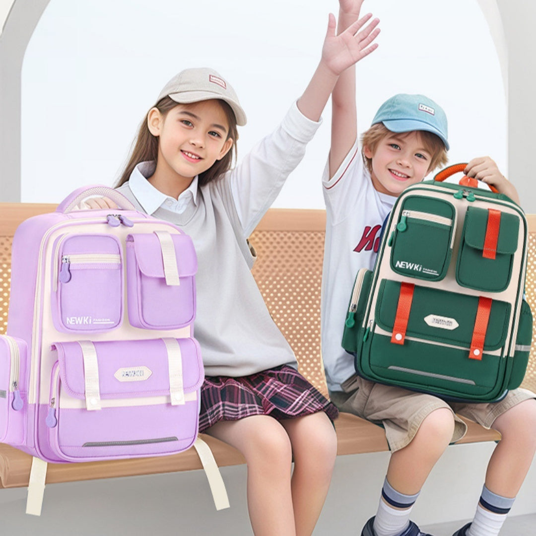 Kids Ergonomic Backpack Polyester With Spine Protection