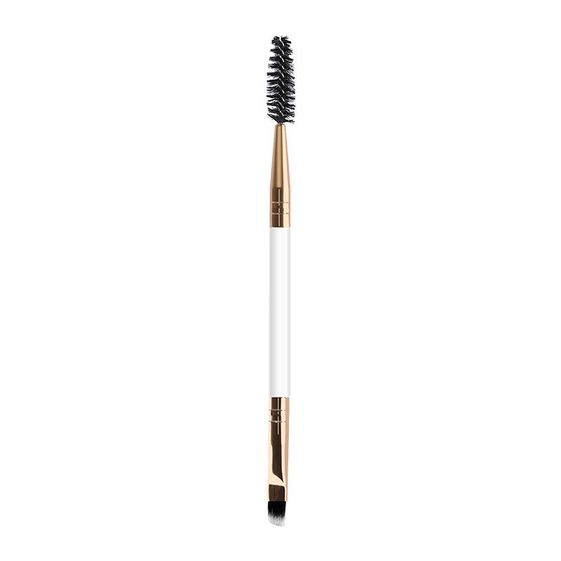 Stainless Steel Spiral Angled Double Ended Eyebrow Brush