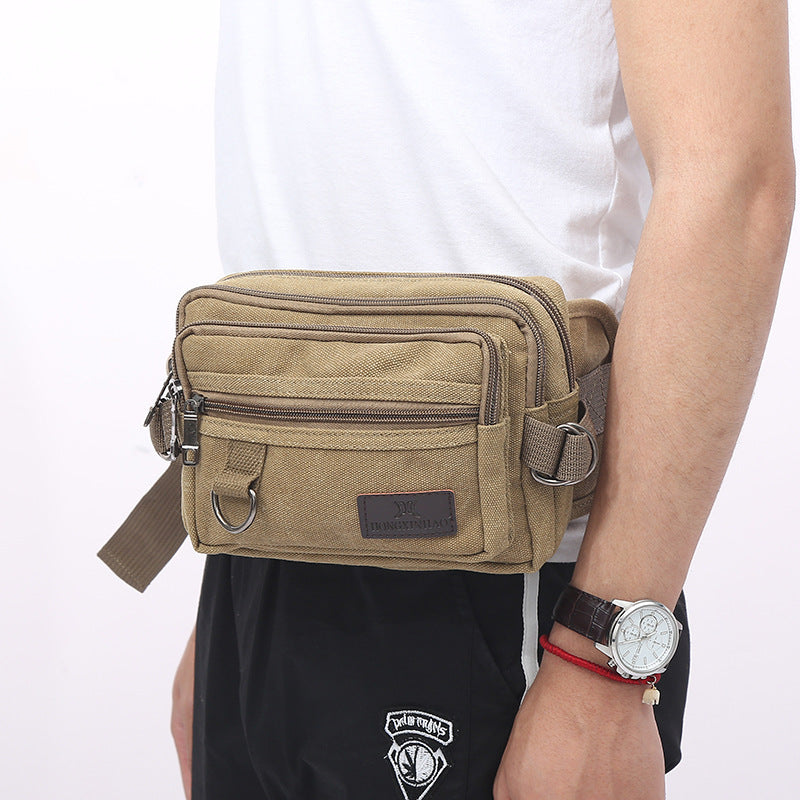 Men's Casual Canvas Waist Pack Regular With Adjustable Strap