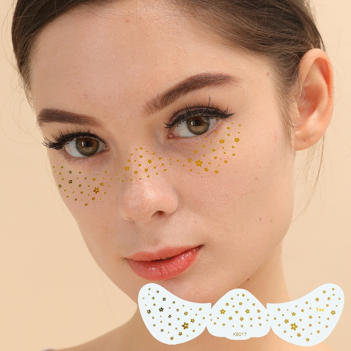 Freckle Tattoo Stickers – Waterproof Gold Dot Face & Eye Makeup Stickers for Women