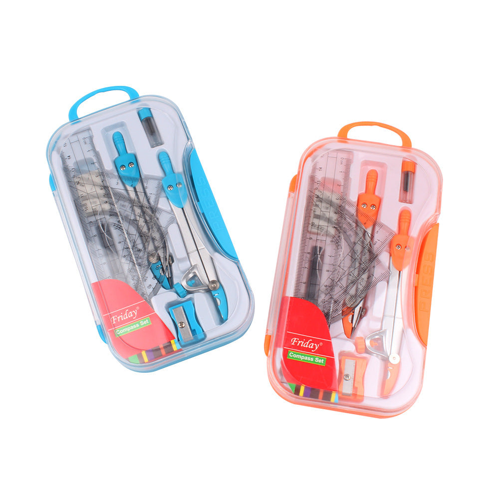10-Piece Student Geometry Measuring Tool Set – Drawing & Exam Kit