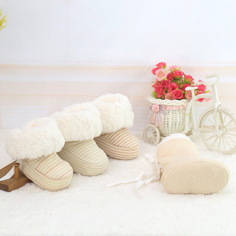 Unisex Cotton Soft Sole Baby Shoes For Newborns Winter