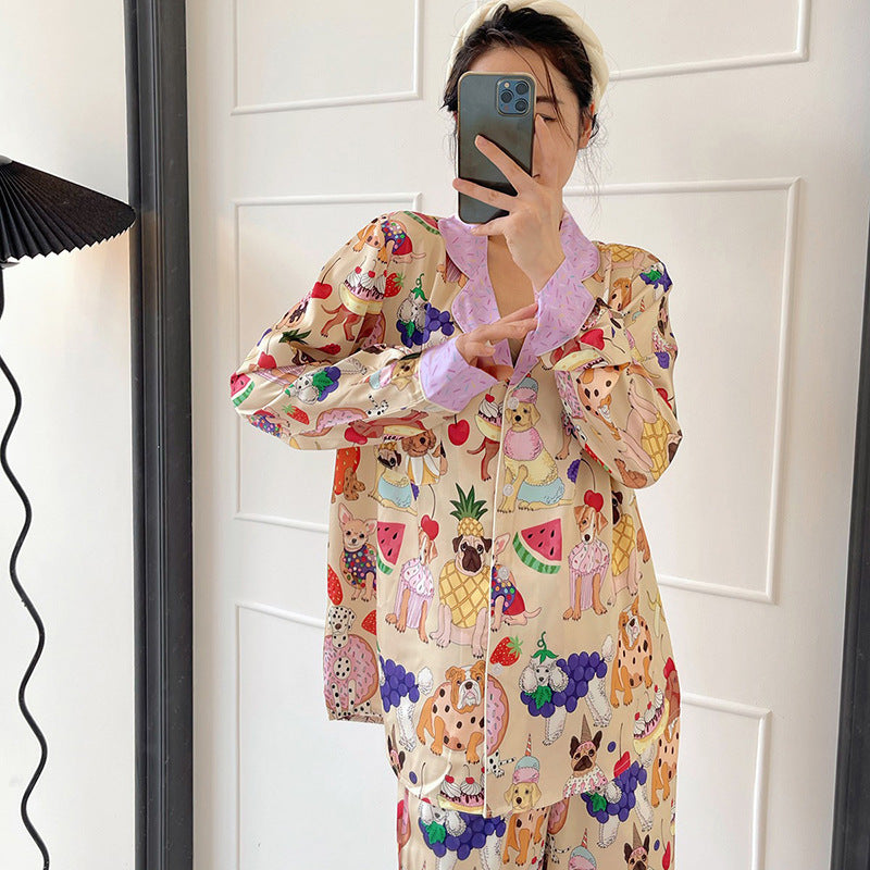 Women's Long-sleeved Trousers Girls' Home Wear Pajamas