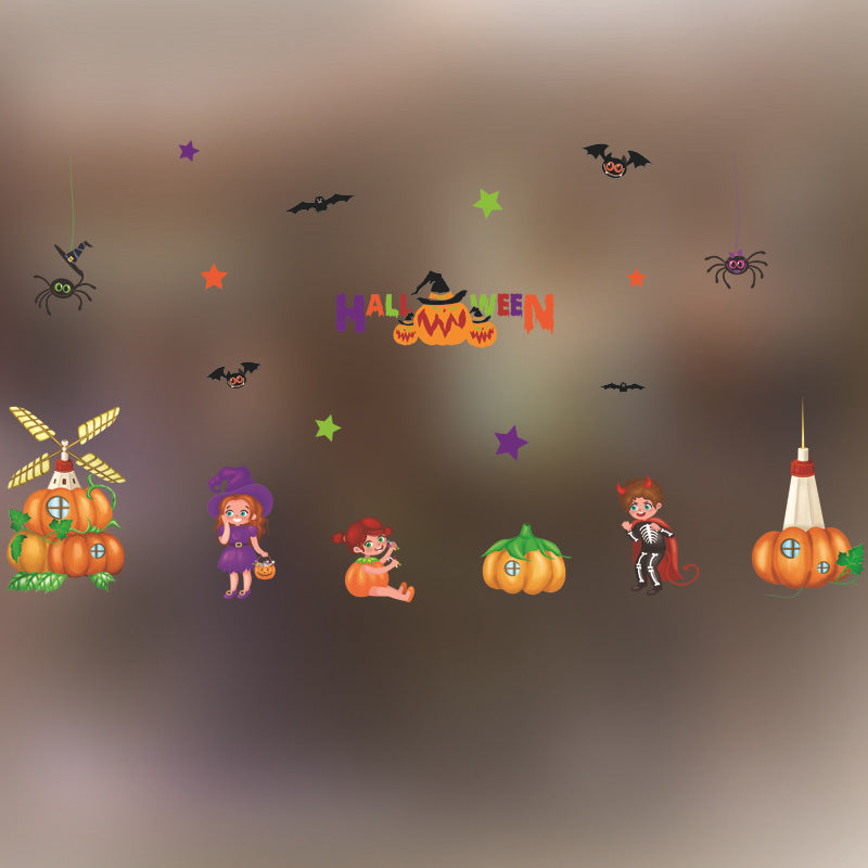 Halloween Decoration Kindergarten Stickers Glass Door