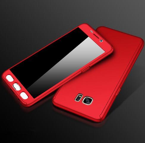 360° Full Protective Case Cover with Tempered Glass for Galaxy J Series (J2, J3, J5, J7, Prime & Pro Models)