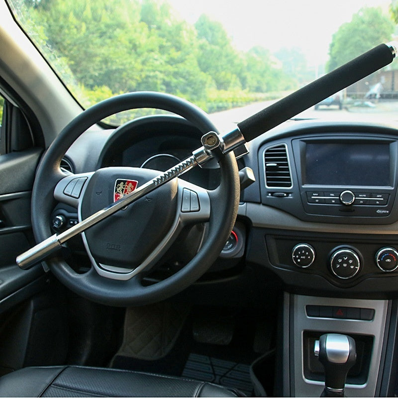 Motor Steering Wheel Lock Car Adjustable Telescopic Security Lock Safety Lock Car Safety Hammer