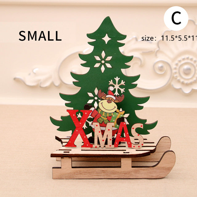 Christmas Decorations Wooden Celebrity Gift Box Ornaments For The Elderly