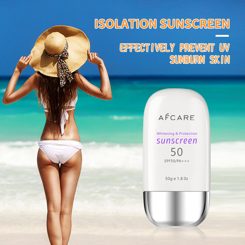 Plastic Bottle Sunscreen SPF 50 Non Greasy Facial Primer