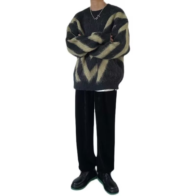 Men’s Loose Fit Lamb Wool Stand Collar Cotton-Padded Winter Jacket