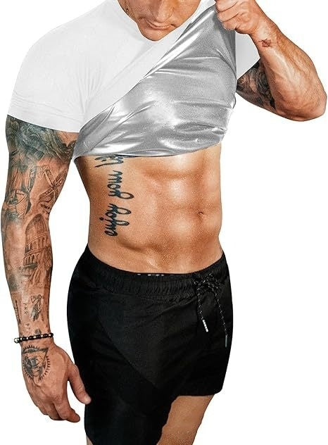 Men's Violently Sweat Suit Corset Tight Belly Trimming Sports