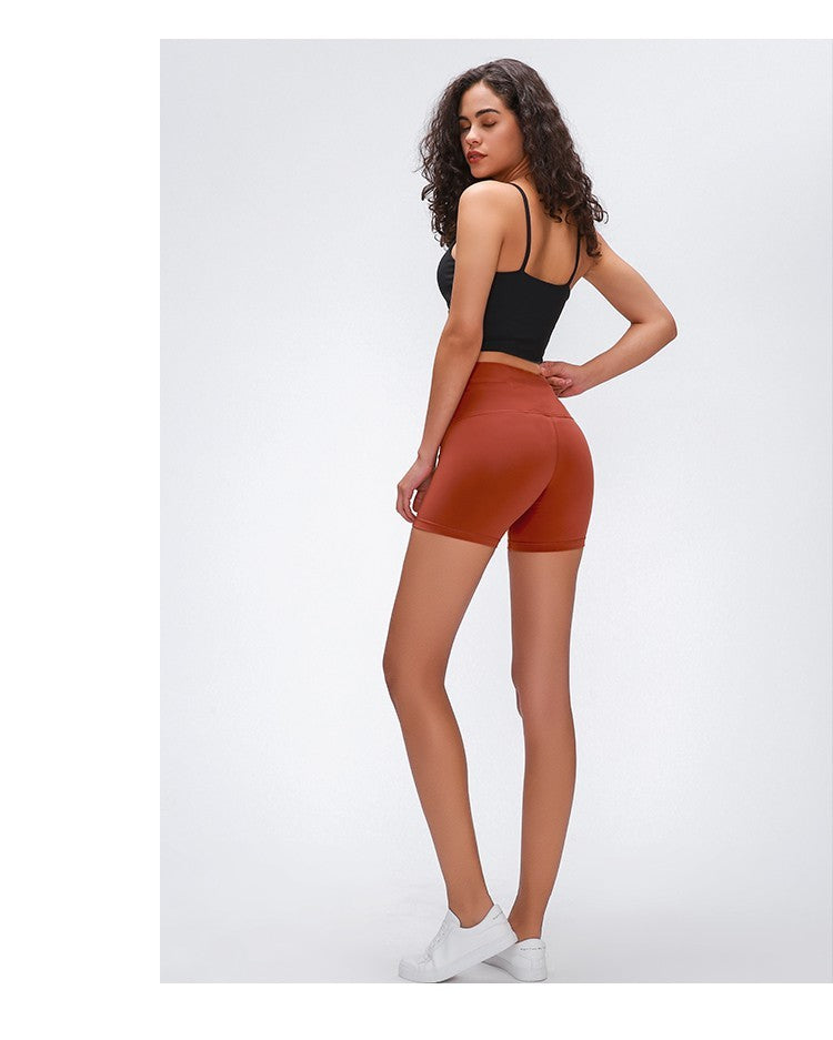 High-Waist Hip-Lifting Sports Shorts – Women's Tight Fit Fitness Pants