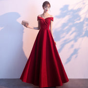 Elegant Red Polyester Evening Dress for Wedding Engagement