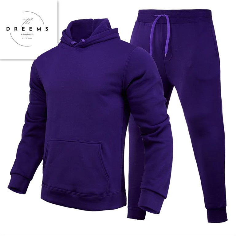 Men's Casual European Style Size Blank Solid Color Set