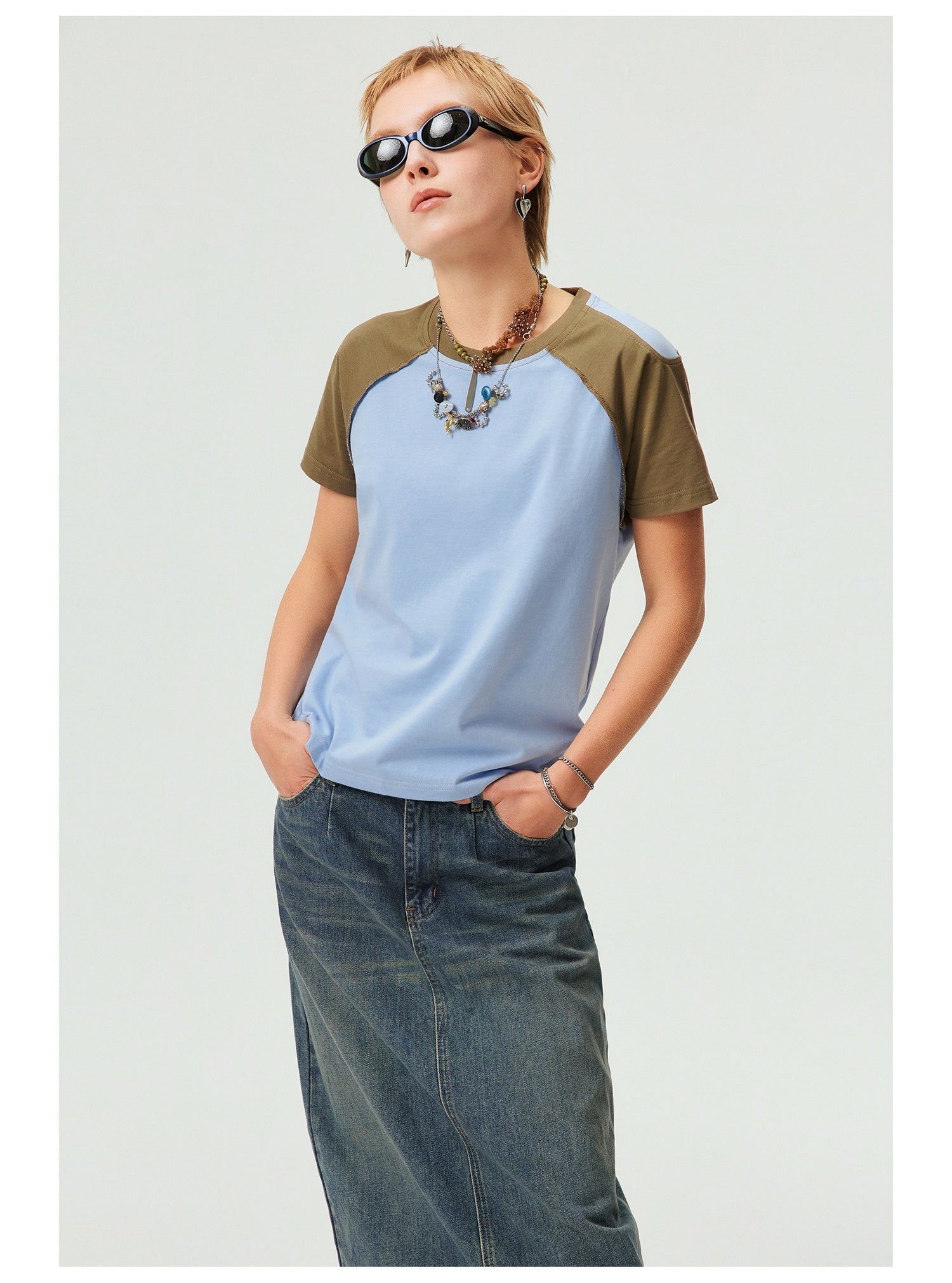 Unisex Slim Fit Cultural Cotton T Shirt Raglan Sleeves