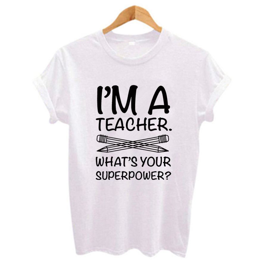 Letter Print Top Fashion Round Neck Casual Women T-shirt