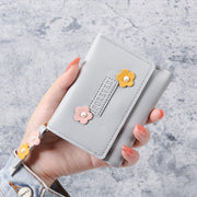 Unisex Buckle Closure PU Leather Slim Cardholder Wallet