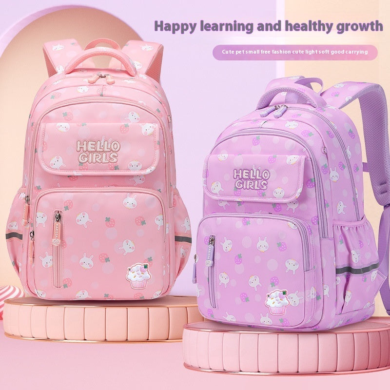 Cartoon Pattern Polyester Large Capacity Kids Backpack