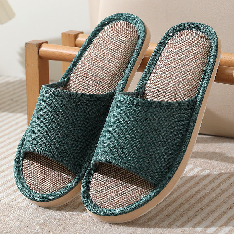 Women's Casual Cotton Linen Slippers Regular Fit Footwear