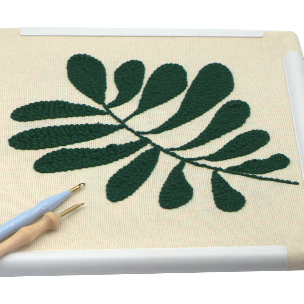 Embroidery Needle & Handmade Wooden Punch Poke Embroidery Set